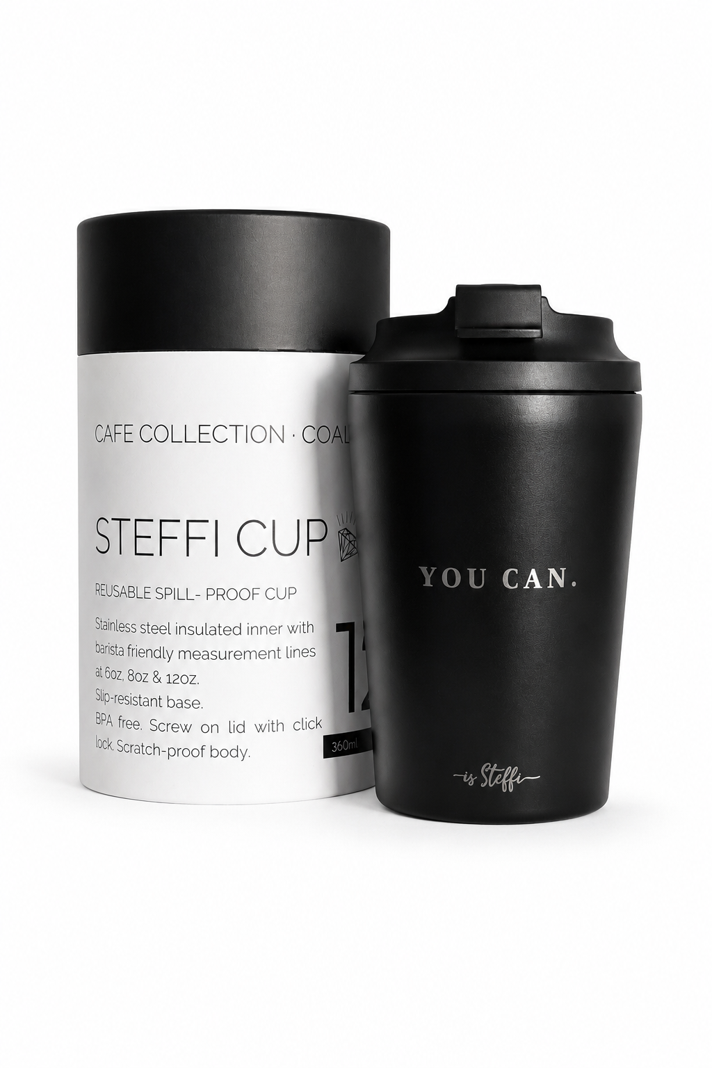 Термокружка STEFFI CUP COAL 360 мл